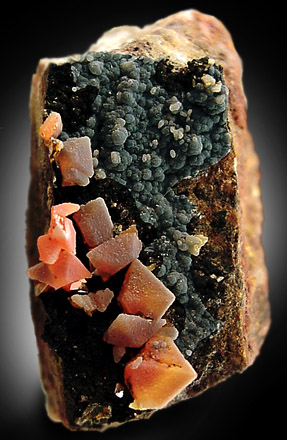 Wulfenite with Hemimorphite from 79 Mine, Banner District, near Hayden, Gila County, Arizona