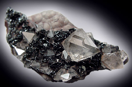 Quartz and Hematite from Horene Mine, West Cumberland Iron Mining District, Cumbria, England