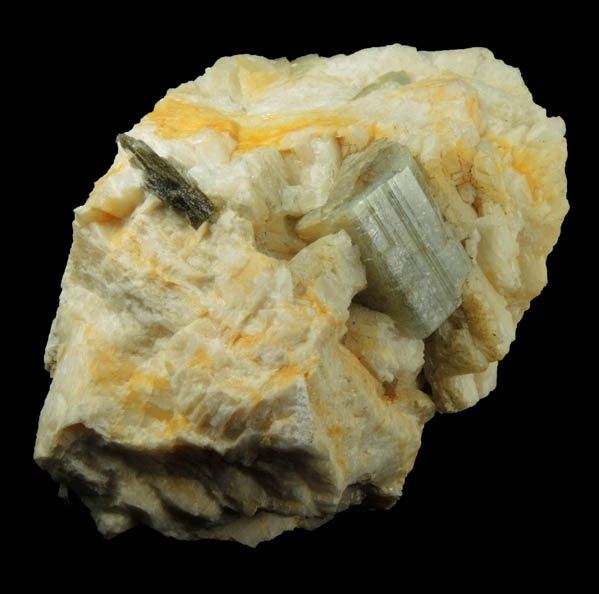 Fluorapatite in Albite with Muscovite from Hayes Ledge, Noyes Mountain, Greenwood, Oxford County, Maine