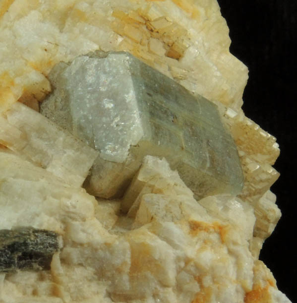 Fluorapatite in Albite with Muscovite from Hayes Ledge, Noyes Mountain, Greenwood, Oxford County, Maine