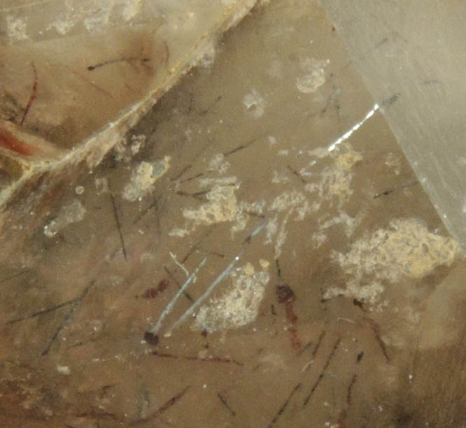 Quartz var. Smoky Quartz with Hematite inclusions from Surprise Pocket, Gilman Notch, Ossipee Mountains, Carroll County, New Hampshire