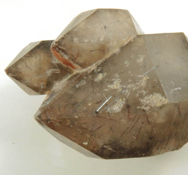 Quartz var. Smoky Quartz with Hematite inclusions from Surprise Pocket, Gilman Notch, Ossipee Mountains, Carroll County, New Hampshire