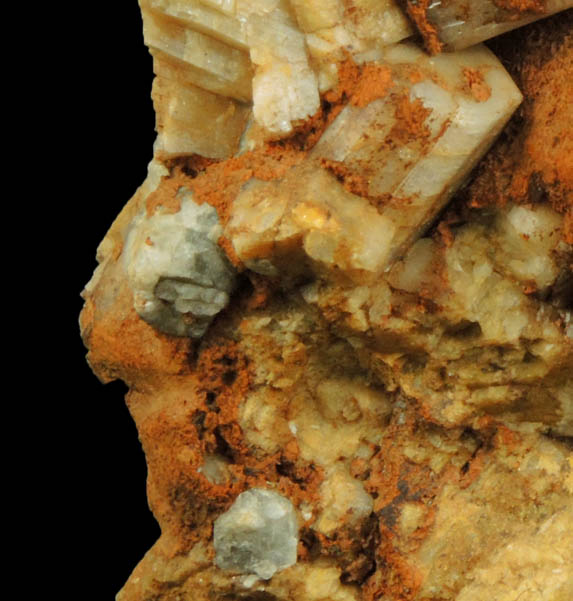 Albite with Fluorapatite, Siderite, Hyalite Opal from pegmatite prospect near Weymouth Pond, Oxford County, Maine