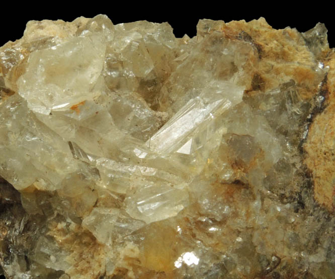 Quartz and Albite with Fluorapatite, Hyalite Opal from pegmatite prospect near Weymouth Pond, Oxford County, Maine