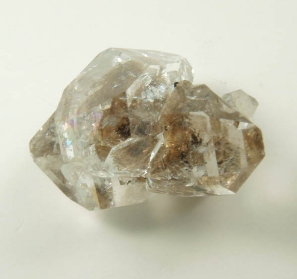 Quartz var. Herkimer Diamonds with hydrocarbon inclusions from Hickory Hill Diamond Diggings, Fonda, Montgomery County, New York