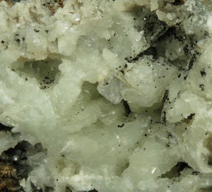 Apophyllite over Datolite with Prehnite from Upper New Street Quarry, Paterson, Passaic County, New Jersey