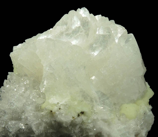 Heulandite over Prehnite and Quartz from Upper New Street Quarry, Paterson, Passaic County, New Jersey