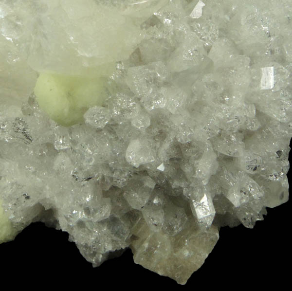 Heulandite over Prehnite and Quartz from Upper New Street Quarry, Paterson, Passaic County, New Jersey