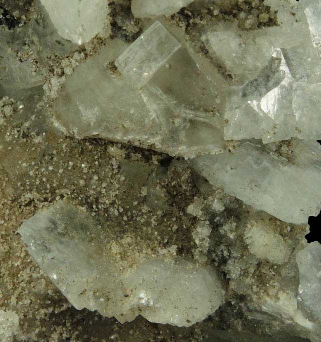 Heulandite with Chlorite on Calcite from Upper New Street Quarry, Paterson, Passaic County, New Jersey