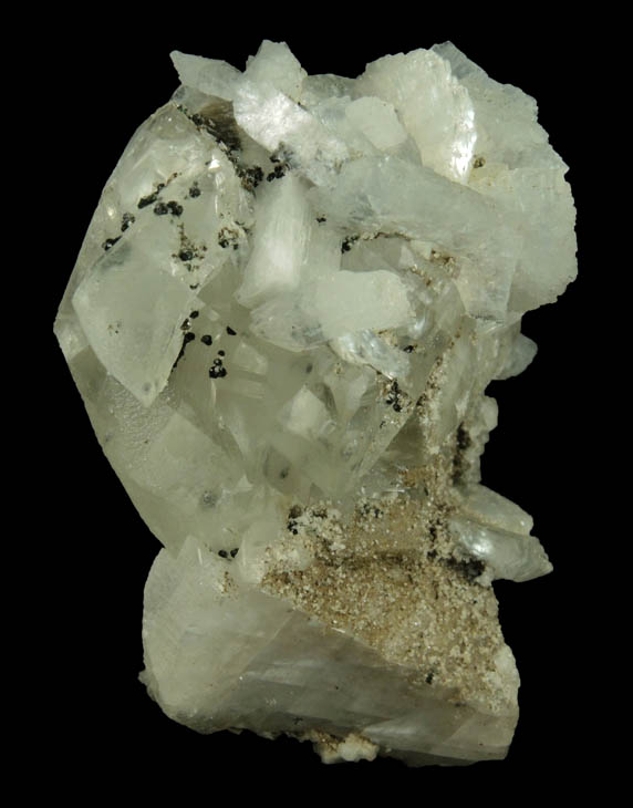 Heulandite with Chlorite on Calcite from Upper New Street Quarry, Paterson, Passaic County, New Jersey