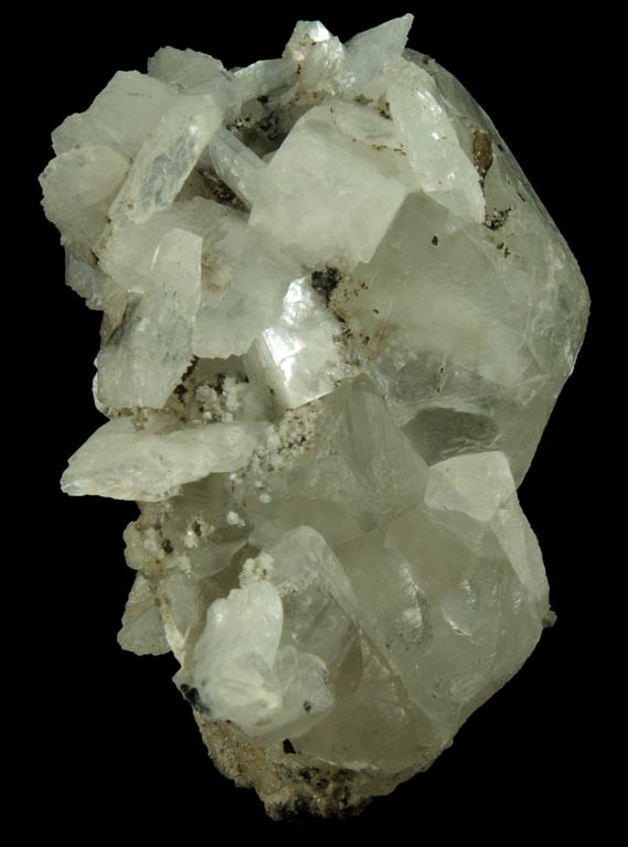 Heulandite with Chlorite on Calcite from Upper New Street Quarry, Paterson, Passaic County, New Jersey