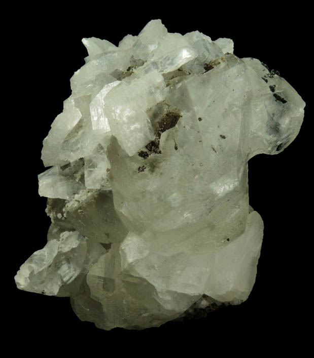 Heulandite with Chlorite on Calcite from Upper New Street Quarry, Paterson, Passaic County, New Jersey