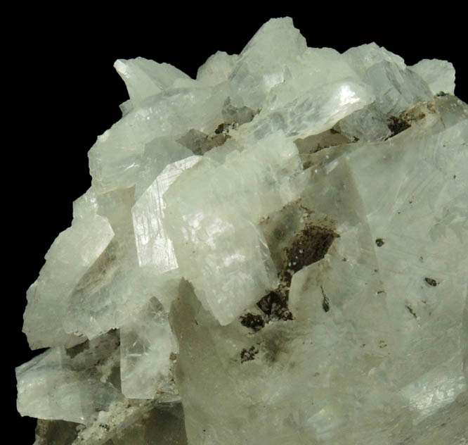 Heulandite with Chlorite on Calcite from Upper New Street Quarry, Paterson, Passaic County, New Jersey