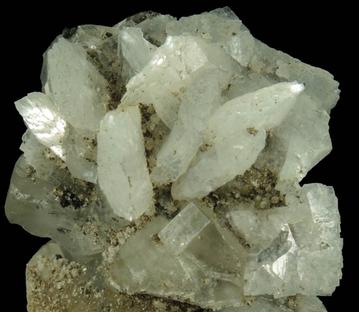 Heulandite with Chlorite on Calcite from Upper New Street Quarry, Paterson, Passaic County, New Jersey