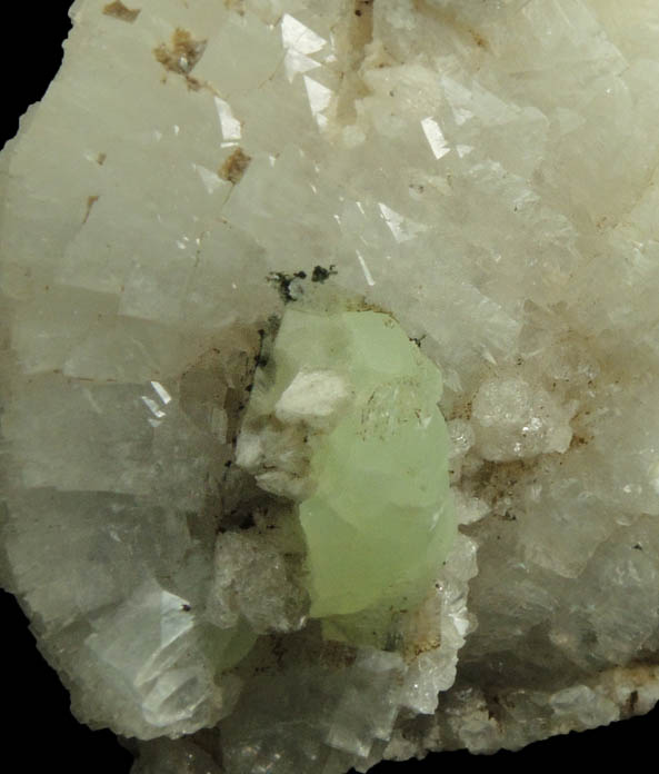 Heulandite with Prehnite from Upper New Street Quarry, Paterson, Passaic County, New Jersey