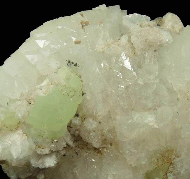 Heulandite with Prehnite from Upper New Street Quarry, Paterson, Passaic County, New Jersey