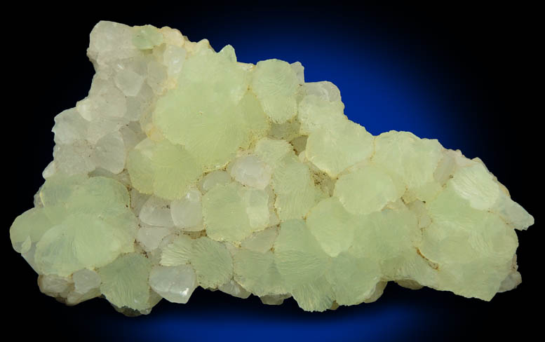 Prehnite on Calcite from Upper New Street Quarry, Paterson, Passaic County, New Jersey