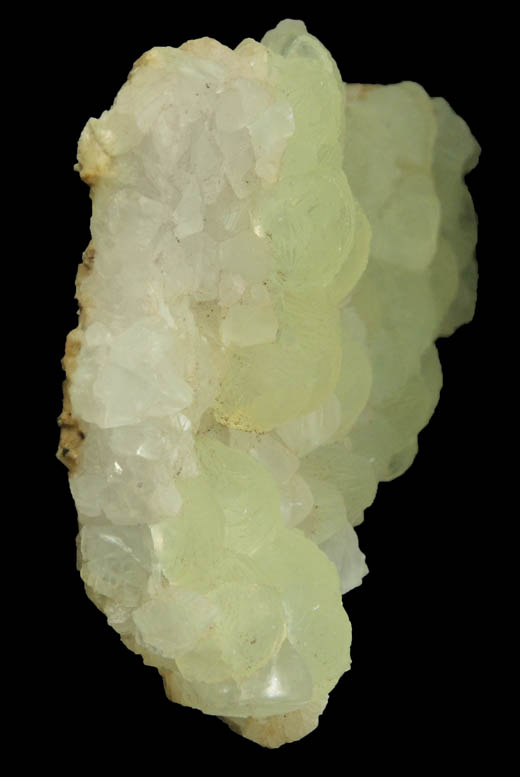 Prehnite on Calcite from Upper New Street Quarry, Paterson, Passaic County, New Jersey