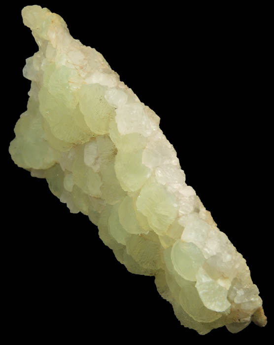 Prehnite on Calcite from Upper New Street Quarry, Paterson, Passaic County, New Jersey