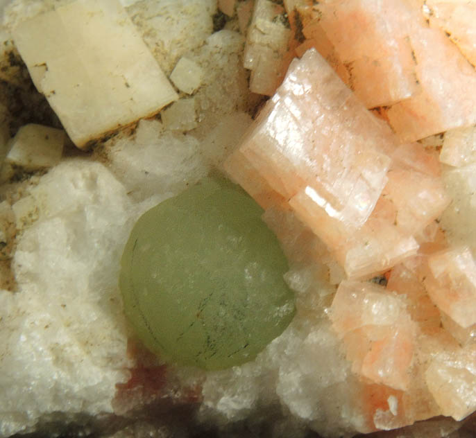 Chabazite, Analcime, Prehnite from Upper New Street Quarry, Paterson, Passaic County, New Jersey