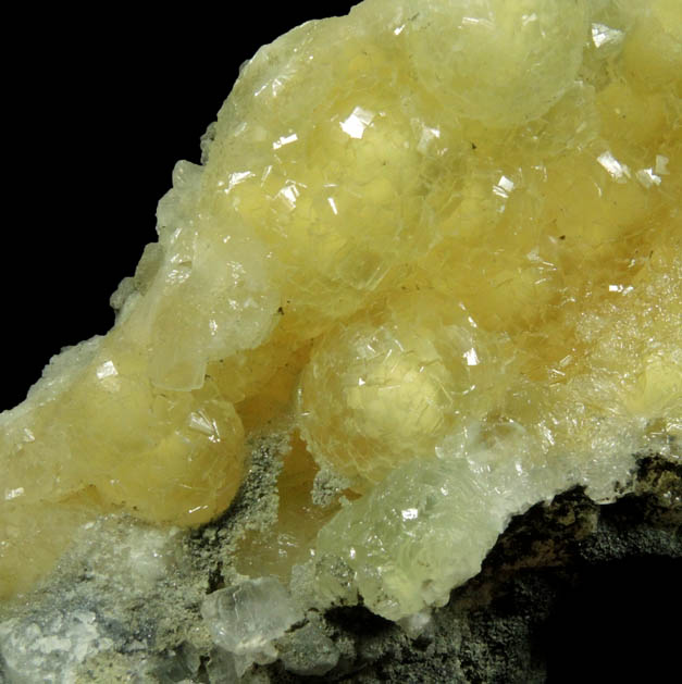 Prehnite with pearl-like luster from Upper New Street Quarry, Paterson, Passaic County, New Jersey