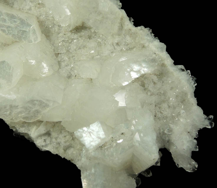 Heulandite on Quartz with Prehnite from Upper New Street Quarry, Paterson, Passaic County, New Jersey