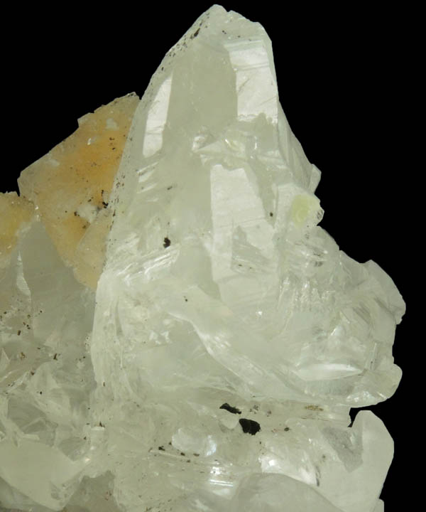 Chabazite on Calcite with pseudomorphic molds after Anhydrite plus minor Chlorite from Upper New Street Quarry, Paterson, Passaic County, New Jersey