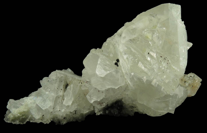 Chabazite on Calcite with pseudomorphic molds after Anhydrite plus minor Chlorite from Upper New Street Quarry, Paterson, Passaic County, New Jersey