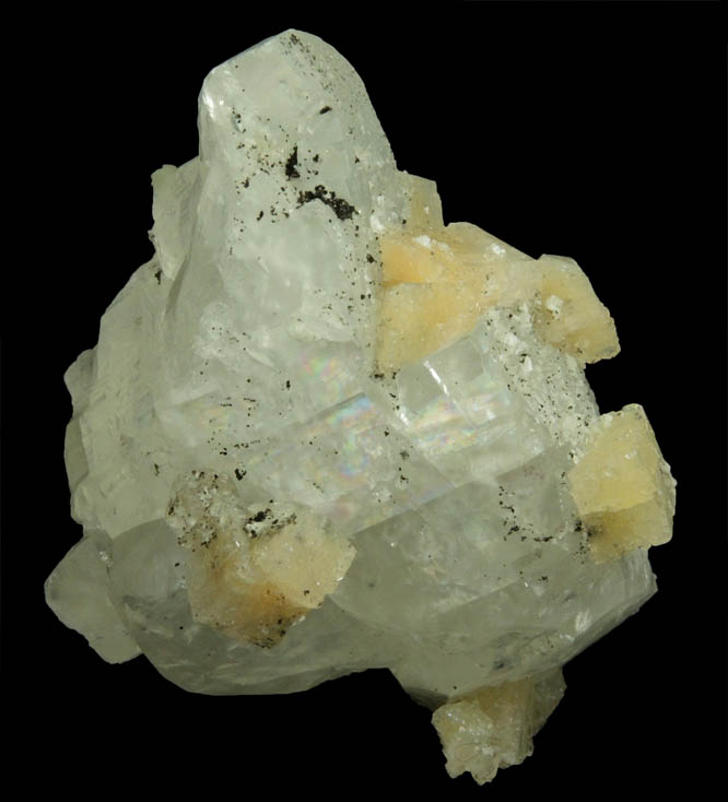 Chabazite on Calcite with pseudomorphic molds after Anhydrite plus minor Chlorite from Upper New Street Quarry, Paterson, Passaic County, New Jersey