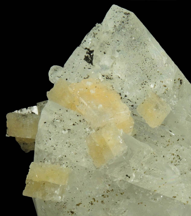 Chabazite on Calcite with pseudomorphic molds after Anhydrite plus minor Chlorite from Upper New Street Quarry, Paterson, Passaic County, New Jersey