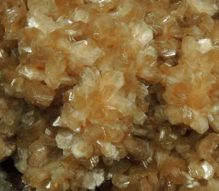 Stilbite over Calcite from Upper New Street Quarry, Paterson, Passaic County, New Jersey