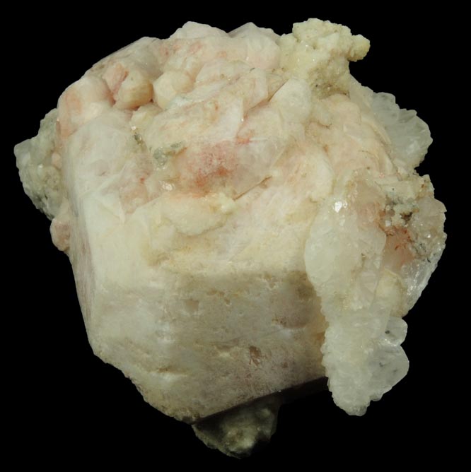 Analcime compound cluster with minor Calcite and Datolite from Upper New Street Quarry, Paterson, Passaic County, New Jersey