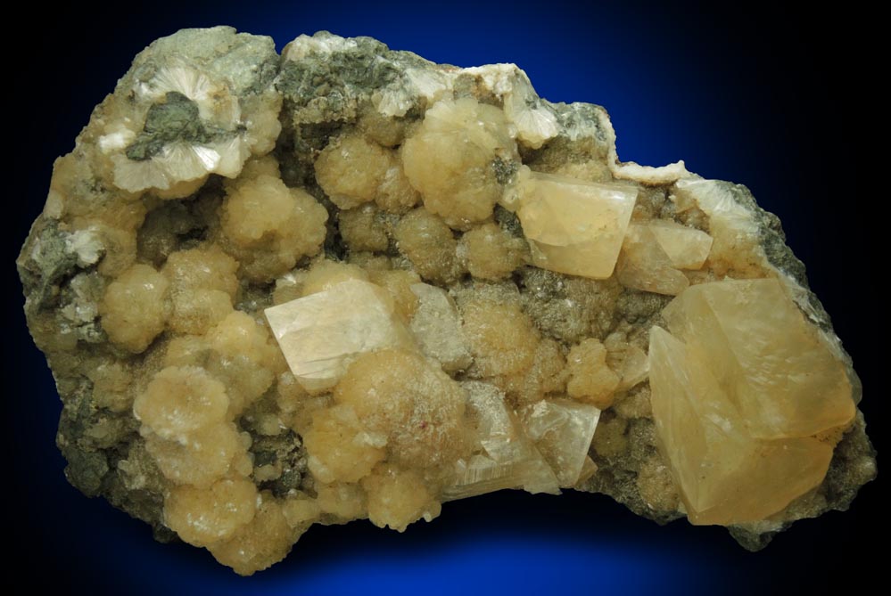 Stilbite and Calcite from Millington Quarry, Bernards Township, Somerset County, New Jersey