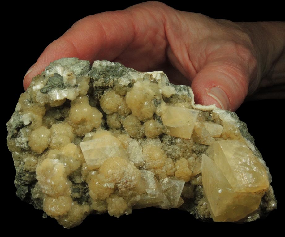 Stilbite and Calcite from Millington Quarry, Bernards Township, Somerset County, New Jersey