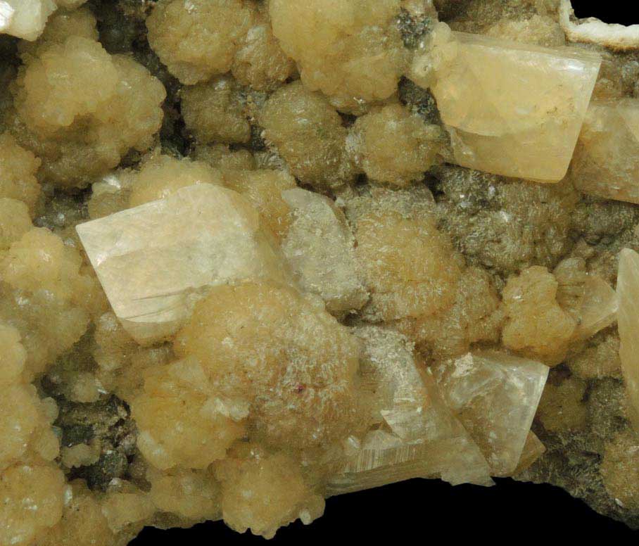 Stilbite and Calcite from Millington Quarry, Bernards Township, Somerset County, New Jersey