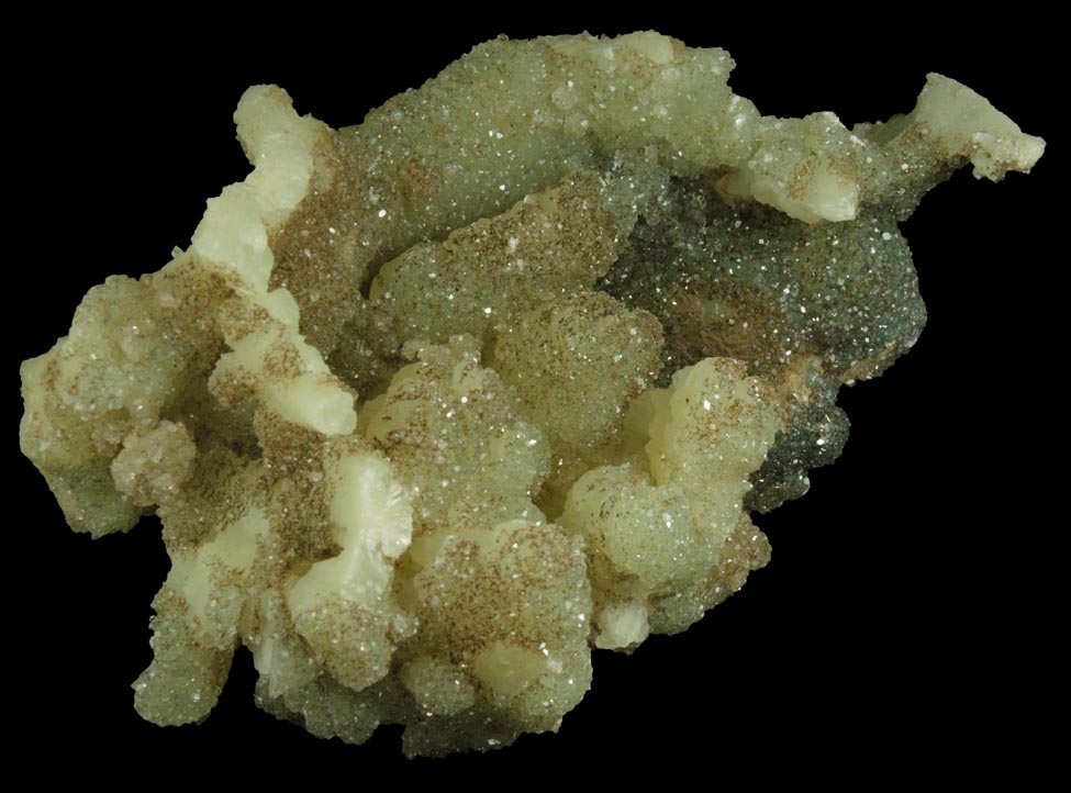 Apophyllite on Prehnite pseudomorphs after Anhydrite from Millington Quarry, Bernards Township, Somerset County, New Jersey