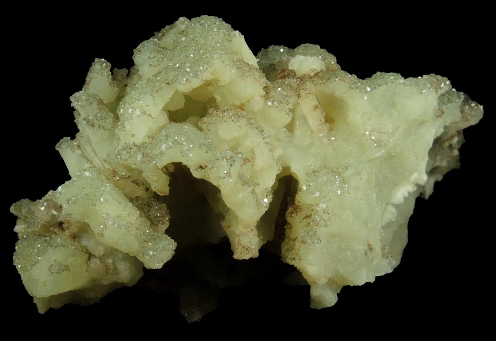 Apophyllite on Prehnite pseudomorphs after Anhydrite from Millington Quarry, Bernards Township, Somerset County, New Jersey