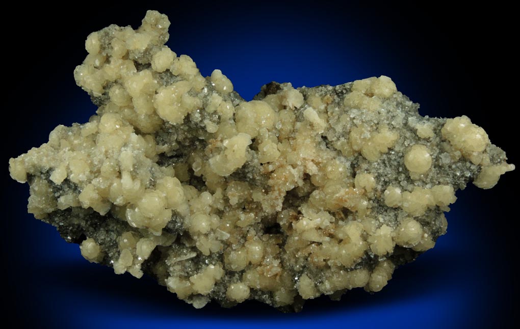 Stilbite over Calcite from Millington Quarry, Bernards Township, Somerset County, New Jersey