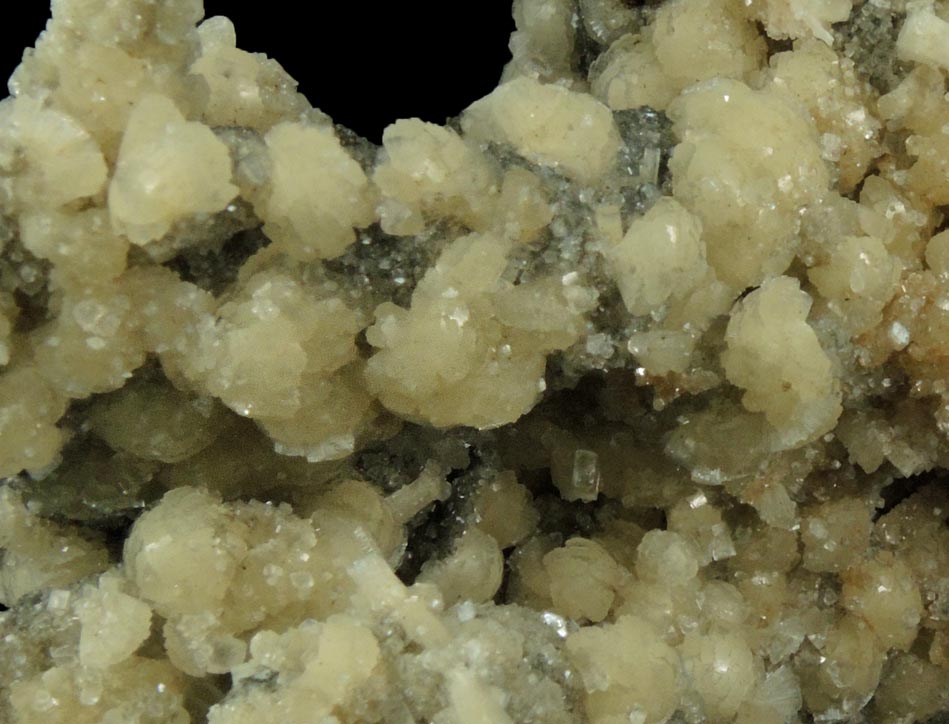 Stilbite over Calcite from Millington Quarry, Bernards Township, Somerset County, New Jersey