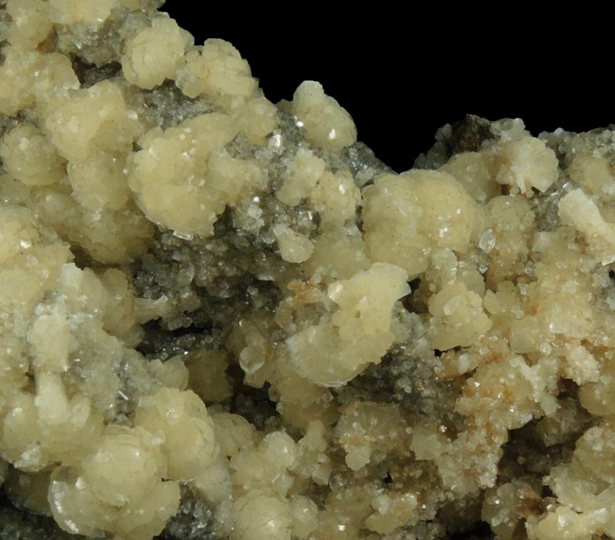 Stilbite over Calcite from Millington Quarry, Bernards Township, Somerset County, New Jersey