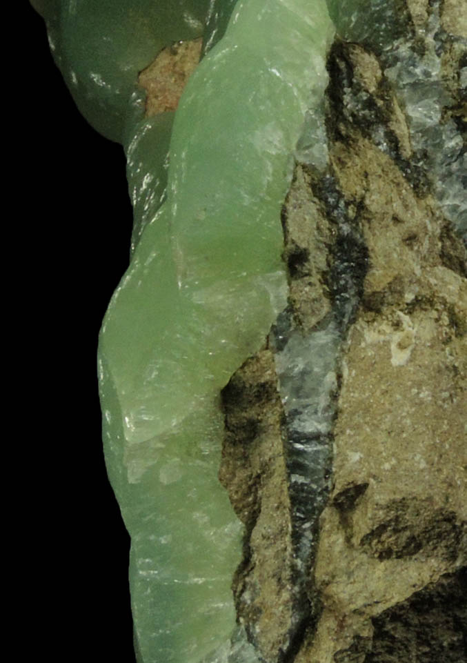 Prehnite from Upper New Street Quarry, Paterson, Passaic County, New Jersey