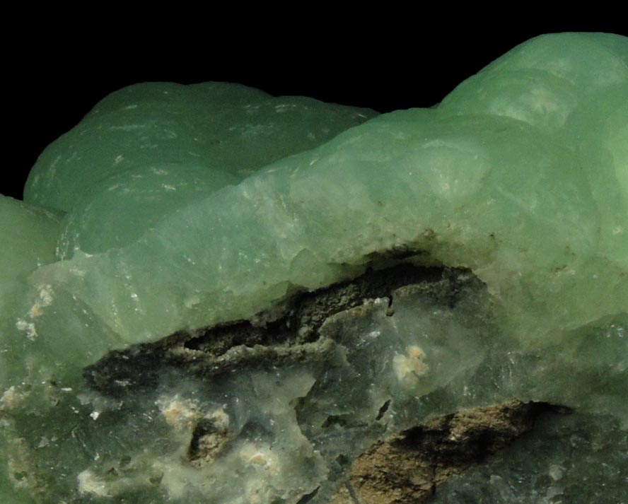 Prehnite with minor Calcite from Upper New Street Quarry, Paterson, Passaic County, New Jersey