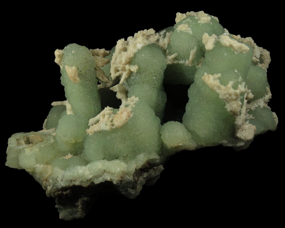 Prehnite pseudomorphs after Anhydrite with Calcite overgrowth from Upper New Street Quarry, Paterson, Passaic County, New Jersey