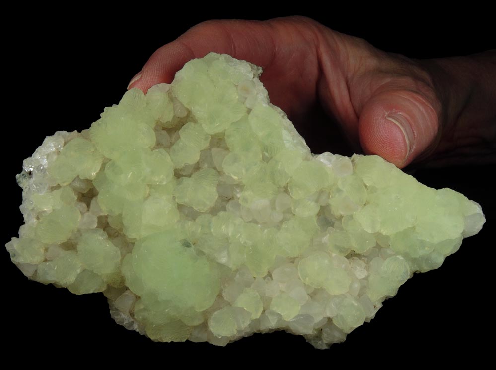 Prehnite on Calcite from Upper New Street Quarry, Paterson, Passaic County, New Jersey