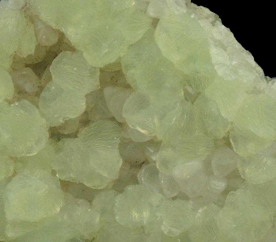 Prehnite on Calcite from Upper New Street Quarry, Paterson, Passaic County, New Jersey