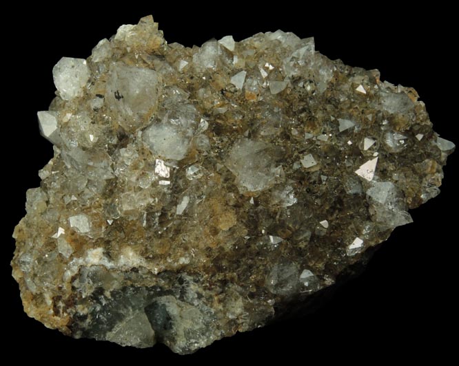 Quartz with Pyrite and Goethite from Millington Quarry, Bernards Township, Somerset County, New Jersey