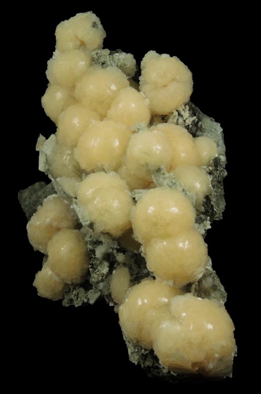 Stilbite over Calcite from Millington Quarry, Bernards Township, Somerset County, New Jersey