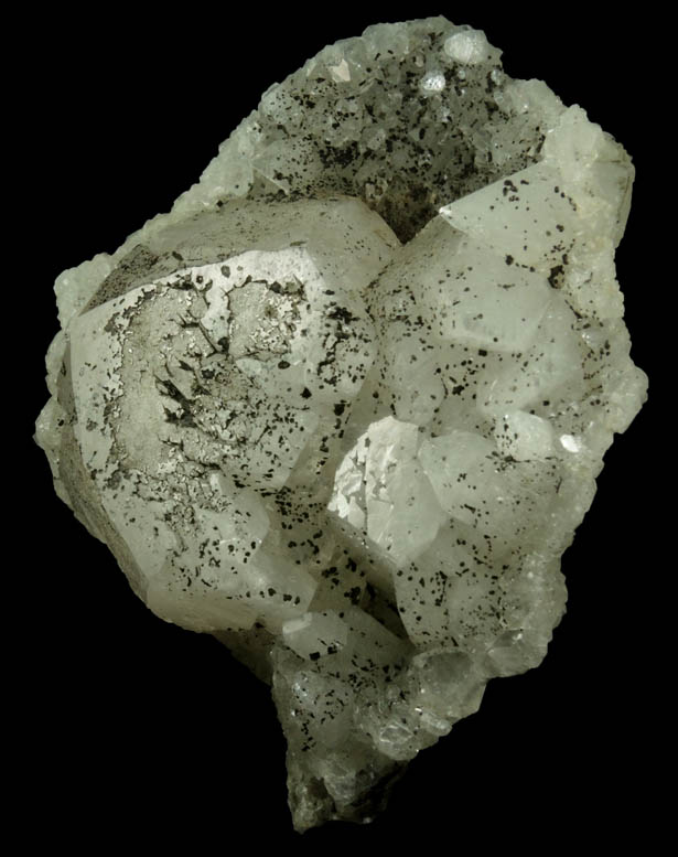 Apophyllite with Petroleum (naturally occurring Hydrocarbons) from Millington Quarry, Bernards Township, Somerset County, New Jersey