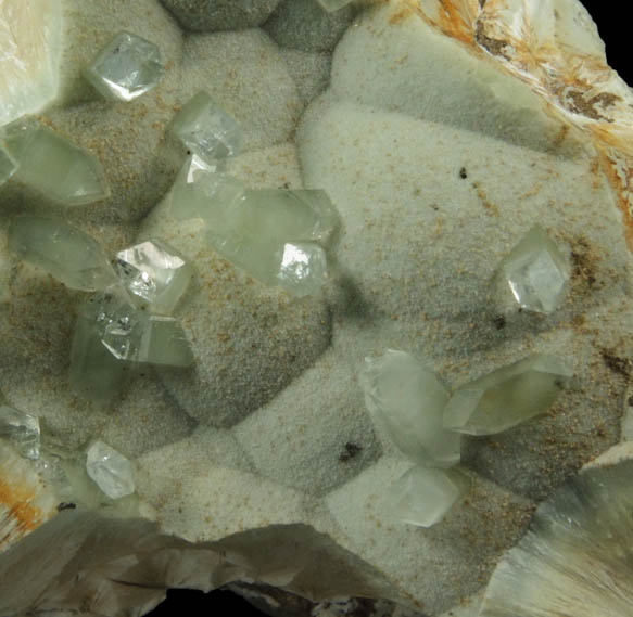 Apophyllite on Pectolite from Millington Quarry, Bernards Township, Somerset County, New Jersey