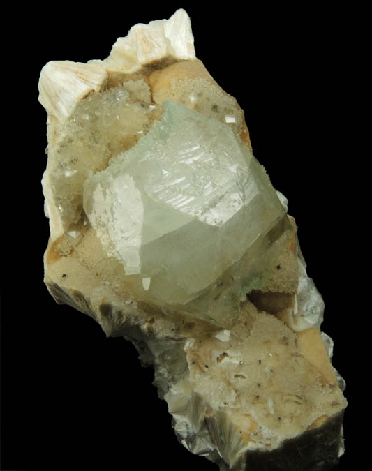 Apophyllite on Pectolite from Millington Quarry, Bernards Township, Somerset County, New Jersey